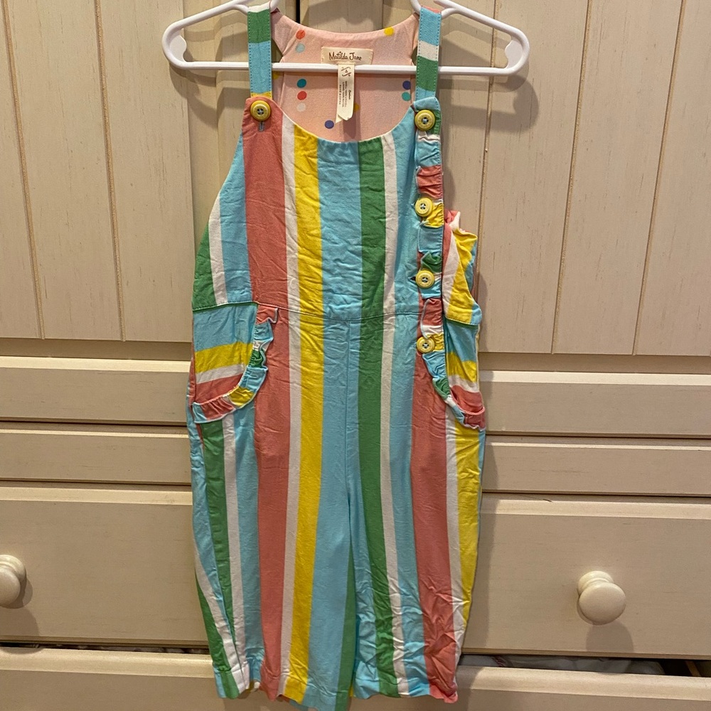 EUC multicolor Matilda Jane jumpsuit